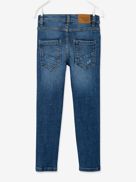 Jeans Superflex, para menino AZUL ESCURO DESBOTADO+AZUL ESCURO LISO 