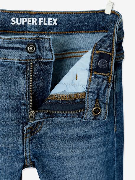 Jeans Superflex, para menino AZUL ESCURO DESBOTADO+AZUL ESCURO LISO 