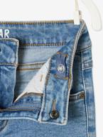 Jeans modelo efeito usado, para menino AZUL ESCURO DESBOTADO 