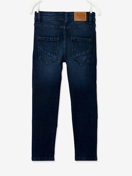 Jeans Superflex, para menino AZUL ESCURO DESBOTADO+AZUL ESCURO LISO 