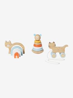 Brinquedos-Primeira idade-Conjunto de 3 brinquedos em bambu