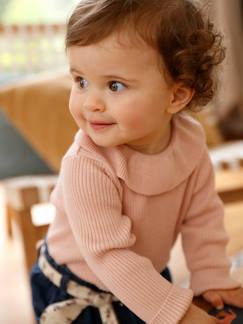 Malhas, Calças e Jeans-Bebé 0-36 meses-Camisolas, casacos de malha, sweats-Camisolas-Camisola com gola larga, para bebé