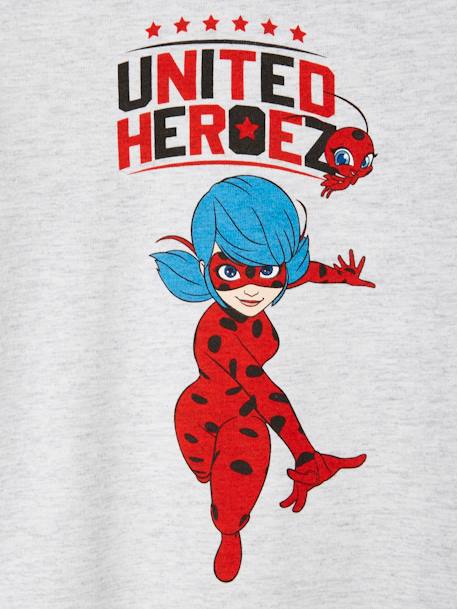 Camisola Miraculous®: As Aventuras de Ladybug, de mangas compridas, para criança CINZENTO CLARO LISO COM MOTIVO 