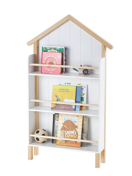 Estante de livros Montessori, Bord de Mer BRANCO CLARO LISO 