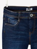 Jeans slim morfológicos 'waterless', medida das ancas ESTREITA, para menino AZUL ESCURO DESBOTADO+AZUL ESCURO LISO+CINZENTO ESCURO LISO COM MOTIV+double stone 