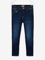 Jeans slim morfológicos 'waterless', medida das ancas ESTREITA, para menino AZUL ESCURO DESBOTADO+AZUL ESCURO LISO+CINZENTO ESCURO LISO COM MOTIV+double stone 