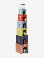 Torre de cubos, Carrinhos multicolor 