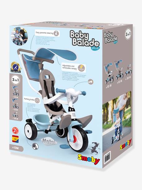 Triciclo Baby Balade plus - SMOBY azul-claro 