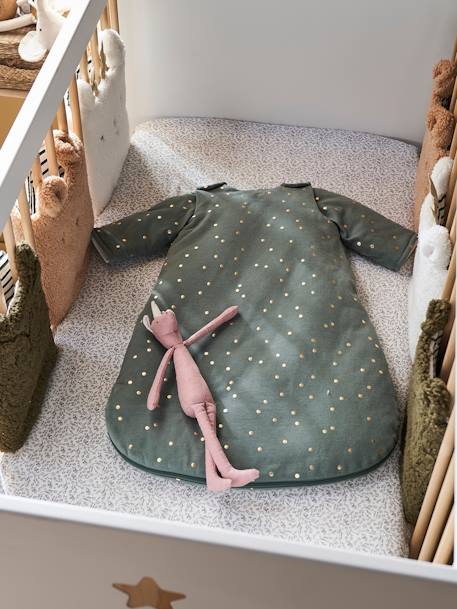 Saco de bebé personalizável, com mangas amovíveis, Green Forest BRANCO CLARO ESTAMPADO+VERDE ESCURO ESTAMPADO 