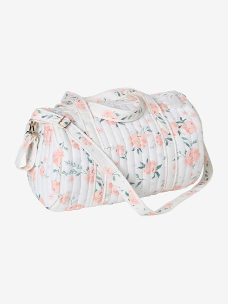 Saco muda-fraldas Baby Roll, em gaze de algodão BRANCO CLARO ESTAMPADO+BRANCO MEDIO ESTAMPADO 