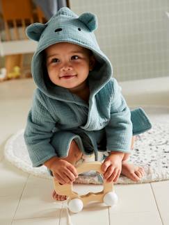 Bebé 0-36 meses-Roupão animal personalizável, em gaze de algodão bio*,  para bebé