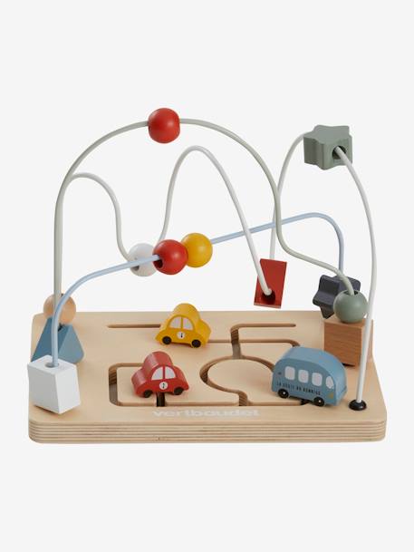 Labirinto-ábaco Carrinhos Montessori, em madeira FSC® multicolor 