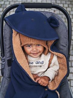 Personalizáveis-Puericultura-Capas para carrinho de bebé, mantas-Mantas-Manta para bebé com capuz, em moletão, forro em pelinho