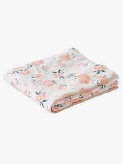Água de Rosas-Têxtil-lar e Decoração-Roupa de cama bebé-Mantas, edredons-Manta para bebé, em jersey/gaze de algodão, tema Água de Rosas