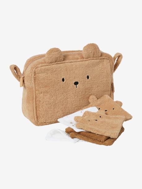 Bolsa de cuidados de higiene Urso, em turco CASTANHO CLARO LISO 