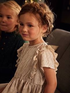 O brilho do Natal-Menina 2-14 anos-Vestido de cerimónia em tecido com reflexos fantasia, para menina