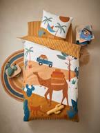 Conjunto capa de edredon + fronha de almofada para criança, Wild Sahara CASTANHO MEDIO LISO COM MOTIVO 