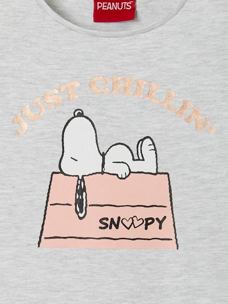 T-shirt Snoopy Peanuts®, de mangas curtas, para criança CINZENTO CLARO LISO COM MOTIVO 