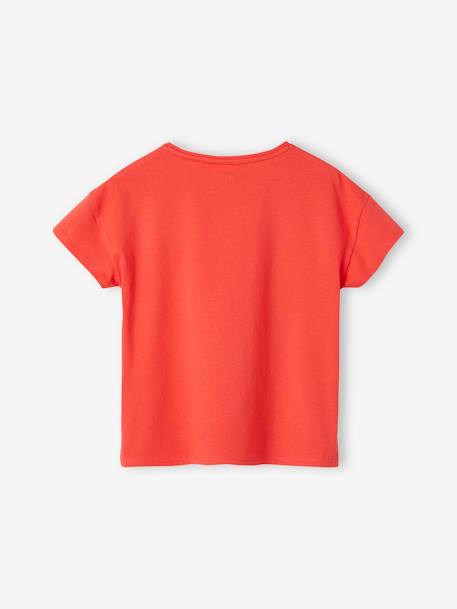 T-shirt Miraculous®, de mangas curtas, para criança VERMELHO VIVO LISO COM MOTIVO 