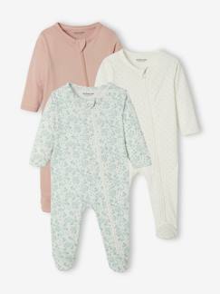 Bebé 0-36 meses-Pijamas, babygrows-Lote de 3 pijamas em jersey, para bebé