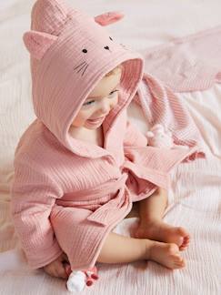 Bebé 0-36 meses-Roupão animal personalizável, em gaze de algodão bio*,  para bebé