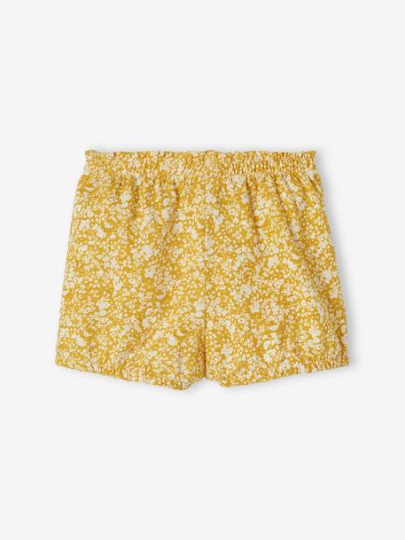 Calções em malha, para bebé menina AMARELO MEDIO ESTAMPADO+BRANCO CLARO ESTAMPADO+verde-salva 