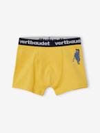 Lote de 5 boxers stretch monstros, para menino AZUL ESCURO LISO COM MOTIVO 