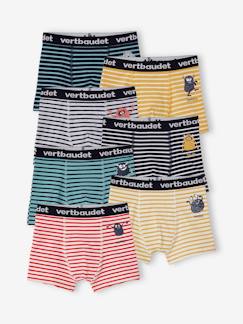 Menino 2-14 anos-Lote de 7 boxers stretch monstros, para menino