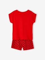 Pijama Miraculous®: As Aventuras de Ladybug, para menina VERMELHO VIVO LISO COM MOTIVO 