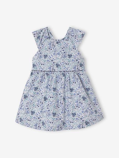 Vestido às flores, especial cerimónia, para bebé BRANCO CLARO ESTAMPADO 