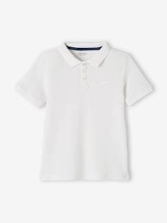 Menino 2-14 anos-T-shirts, polos-Polos-Polo de mangas curtas com bordado no peito, para menino