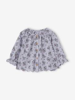 Bebé 0-36 meses-Blusas, camisas-Blusa estampada e fita de cabelo, para bebé