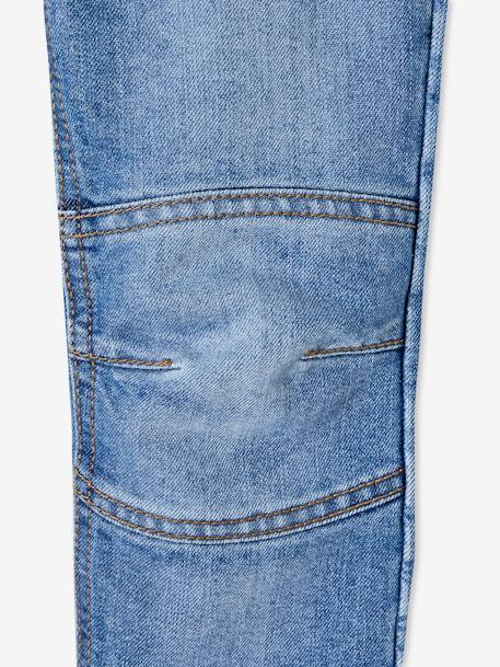 Jeans direitos Morfológicos e indestrutíveis, 'waterless', para menino, medida das ancas Média AZUL ESCURO DESBOTADO+AZUL ESCURO LISO 