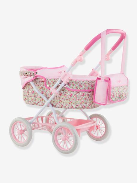 Carrinho de bebé para boneca de 36/42/52 cm, da COROLLE ROSA MEDIO LISO COM MOTIVO 