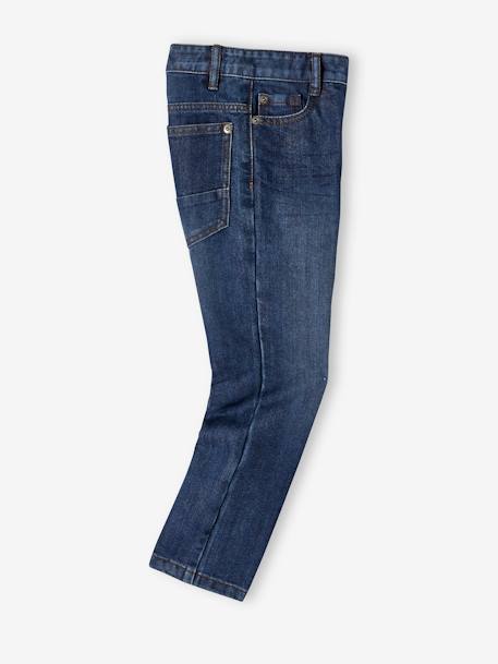 Jeans direitos indestrutíveis, para menino AZUL ESCURO DESBOTADO+AZUL ESCURO LISO+ganga cinzenta 