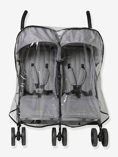 Puericultura-Capa de chuva universal para carrinho de bebé de gémeos, lado a lado