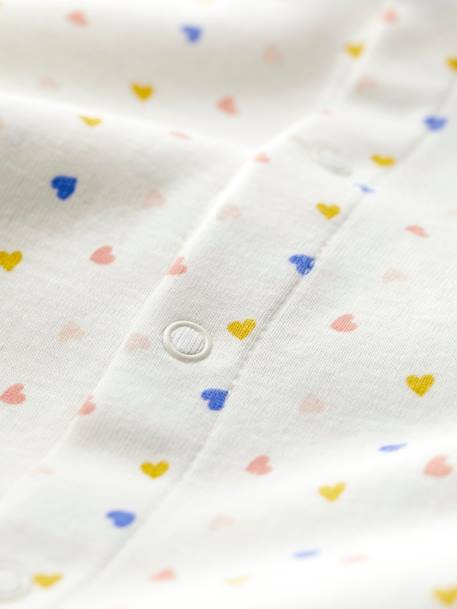 Pijama para bebé, em algodão biológico, da Petit Bateau BRANCO CLARO ESTAMPADO 