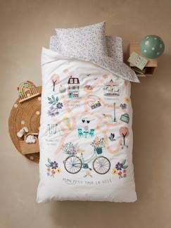 Têxtil-lar e Decoração-Roupa de cama criança-Capas de edredon-Conjunto capa de edredon + fronha de almofada para criança, Lilás