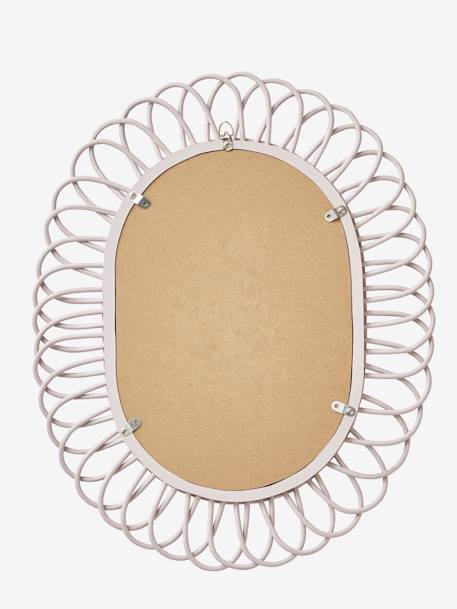 Espelho oval em rattan, Doce Provença VIOLETA CLARO LISO 