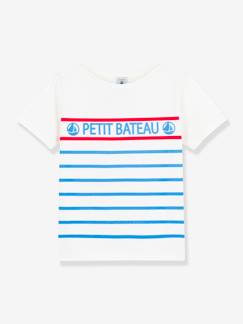 Menino 2-14 anos-T-shirts, polos-T-shirts-T-shirt de mangas curtas, em algodão, Petit Bateau