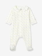 Pijama para bebé, em algodão biológico, da Petit Bateau BRANCO CLARO ESTAMPADO 