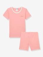 Pijama às riscas finas para criança, em algodão biológico, da Petit Bateau VERMELHO CLARO AS RISCAS 