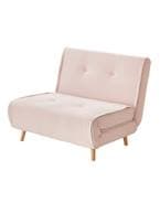 Sofá-cama, 1 lugar rosa-velho+verde-água 