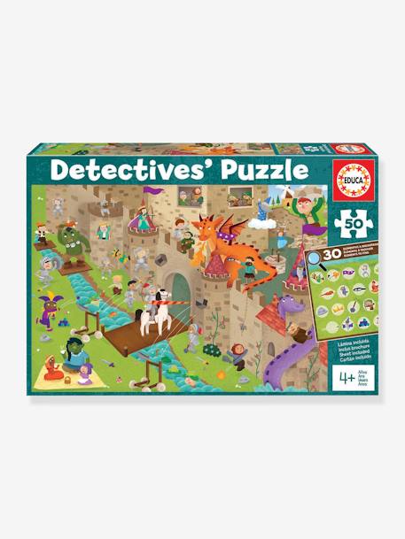 Puzzle de 50 peças Detetive no Castelo - EDUCA VERDE ESCURO BICOLOR/MULTICOLO 