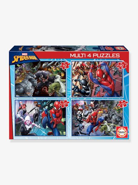 4 puzzles progressivos Homem-Aranha - EDUCA VERMELHO MEDIO BICOLOR/MULTICO 