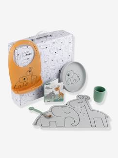 Puericultura-Alimentação Bebé-Loiça e conjuntos refeição-Conjunto de refeição com 5 peças em silicone, da DONE BY DEER Goodie Box