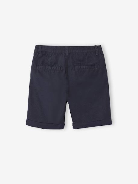 Bermudas chino, para menino AZUL MEDIO LISO COM MOTIVO+azul-acinzentado+bege+verde+vermelho 