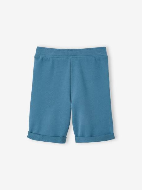 Bermudas em moletão, para menino Azul escuro liso+AZUL MEDIO LISO COM MOTIVO+CINZENTO ESCURO LISO COM MOTIV+noz pecã 