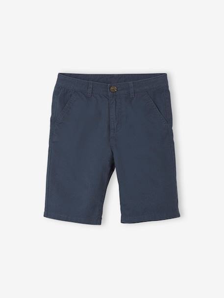 Bermudas chino, para menino AZUL MEDIO LISO COM MOTIVO+azul-acinzentado+bege+verde+vermelho 