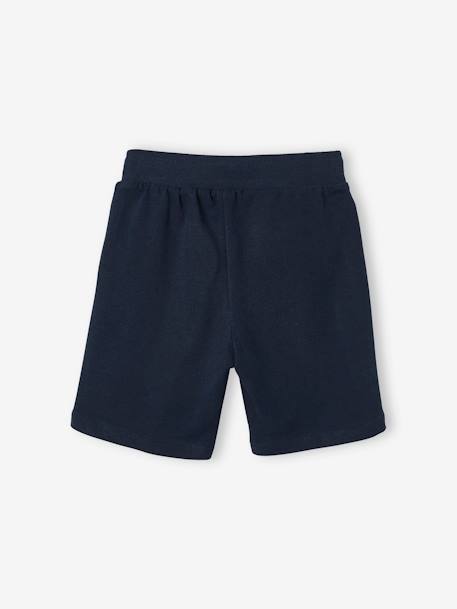 Lote de 2 bermudas em moletão, para menino AZUL ESCURO BICOLOR/MULTICOLOR+PRETO ESCURO BICOLOR/MULTICOLO+verde-salva+VERMELHO ESCURO BICOLOR/MULTIC 